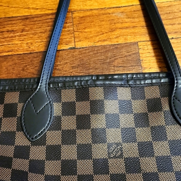 💯AUTHENTIC EUC Louis Vuitton Neverful MM Brown and Tan Checkered Bag - Picture 5 of 15